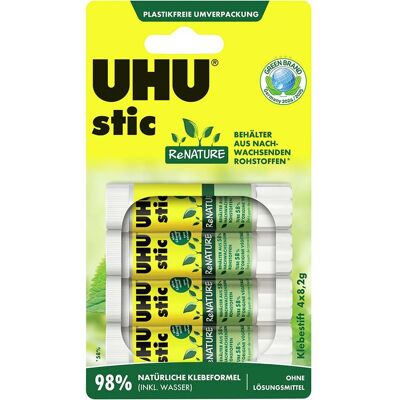 UHU Klebestift "stic ReNature" 4 x 8,2 g UHU Klebestift "stic ReNature" 4 x 8,2 g