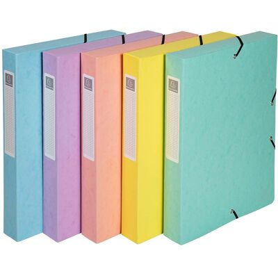 8 Exacompta Archivboxen "NeoDeco", 600 g/m², DIN A4, Gummizug, RB 40 mm, sortiert 8 Exacompta Archivboxen "NeoDeco", 600 g/m², DIN A4, Gummizug, RB 40 mm, sortiert