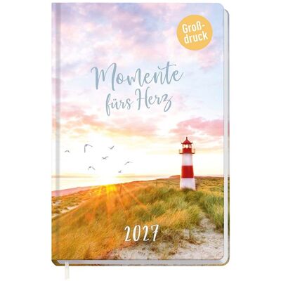 Häfft Großdruck-Buchkalender 2027, DIN A5, Leuchtturm Häfft Großdruck-Buchkalender 2027, DIN A5, Leuchtturm