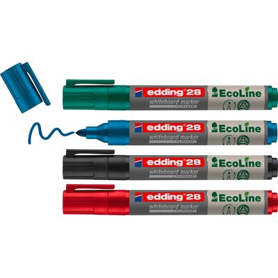 4er Set edding Whiteboardmarker "28 EcoLine" farbig sortiert 4er Set edding Whiteboardmarker "28 EcoLine" farbig sortiert