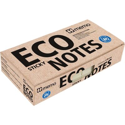 6 memo Recycling-Haftnotizen 100 Blatt 75 x 75 mm, pastellgelb im Recyclingkarton 6 memo Recycling-Haftnotizen 100 Blatt 75 x 75 mm, pastellgelb im Recyclingkarton
