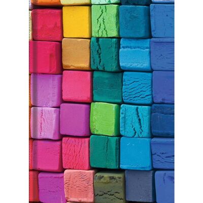 Notizbuch "Bunte Kreide" DIN A5 kariert, 72 Blatt Notizbuch "Bunte Kreide" DIN A5 kariert, 72 Blatt