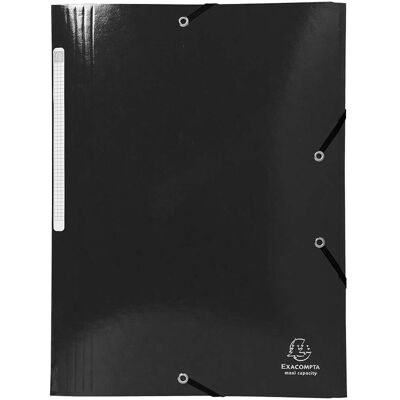 25 Exacompta Sammelmappen "Iderama", 425 g/m², DIN A4, Gummizug, 3 Klappen, schwarz 25 Exacompta Sammelmappen "Iderama", 425 g/m², DIN A4, Gummizug, 3 Klappen, schwarz