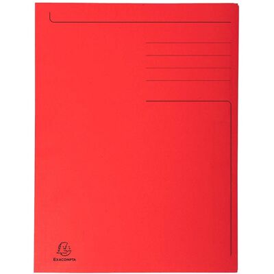 50 Exacompta Aktenmappen "Forever", 3 Klappen, 280 g/m², DIN A4, rot 50 Exacompta Aktenmappen "Forever", 3 Klappen, 280 g/m², DIN A4, rot
