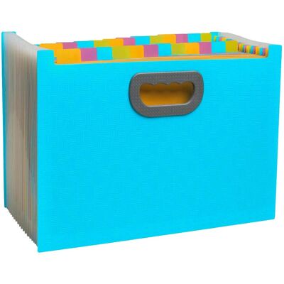 Exacompta Fächertasche Maxi "Pop'N Co" 24 Fächer, Reycling-PP, DIN A4, cyan Exacompta Fächertasche Maxi "Pop'N Co" 24 Fächer, Reycling-PP, DIN A4, cyan
