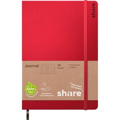 share Notizbuch DIN A5 punktkariert, rot share Notizbuch DIN A5 punktkariert, rot
