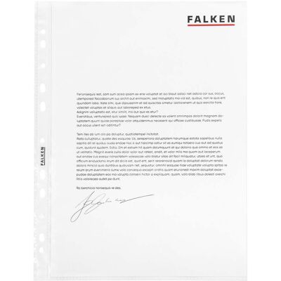 FALKEN Prospekthüllen glatt, DIN A4, 60µ, 100 Stk. FALKEN Prospekthüllen glatt, DIN A4, 60µ, 100 Stk.