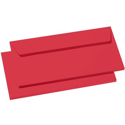 20 Clairefontaine Briefumschläge 'Pollen' DL, Haftklebung, o. Fenster, 120 g/m² rot 20 Clairefontaine Briefumschläge 'Pollen' DL, Haftklebung, o. Fenster, 120 g/m² rot