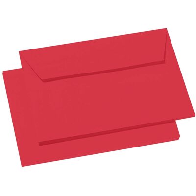 20 Clairefontaine Briefumschläge 'Pollen' C6, Haftklebung, o. Fenster, 120 g/m² rot 20 Clairefontaine Briefumschläge 'Pollen' C6, Haftklebung, o. Fenster, 120 g/m² rot