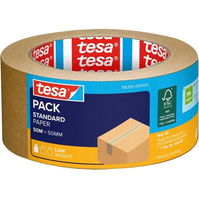 tesa Papier-Packband "STANDARD" 50 m x 50 mm tesa Papier-Packband "STANDARD" 50 m x 50 mm