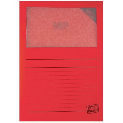 100 Elco Sichtmappe/Fenstermappe "Ordo zero" rot 100 Elco Sichtmappe/Fenstermappe "Ordo zero" rot