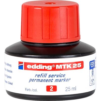edding Nachfülltinte "MTK 25" für Permanentmarker, rot edding Nachfülltinte "MTK 25" für Permanentmarker, rot