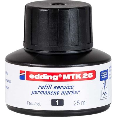 edding Nachfülltinte "MTK 25" für Permanentmarker, schwarz edding Nachfülltinte "MTK 25" für Permanentmarker, schwarz