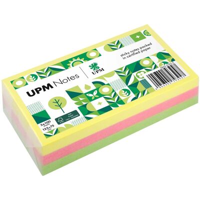 UPM Super Sticky Haftnotizen "Brillantmix" 125 x 75 mm, 3 Blöcke, farbig sortiert UPM Super Sticky Haftnotizen "Brillantmix" 125 x 75 mm, 3 Blöcke, farbig sortiert