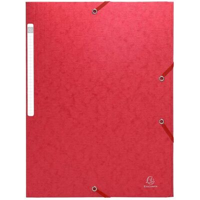 25 Exacompta Sammelmappen "Scotten", 600 g/m², DIN A4, Gummizug, 3 Klappen, rot 25 Exacompta Sammelmappen "Scotten", 600 g/m², DIN A4, Gummizug, 3 Klappen, rot