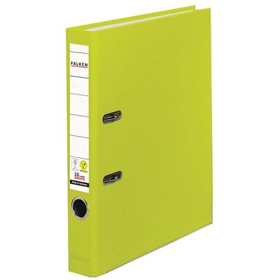 25 Falken Ordner "Vegan", mit Einsteckschild, 240 g/m², DIN A4, RB 50 mm, neongrün 25 Falken Ordner "Vegan", mit Einsteckschild, 240 g/m², DIN A4, RB 50 mm, neongrün