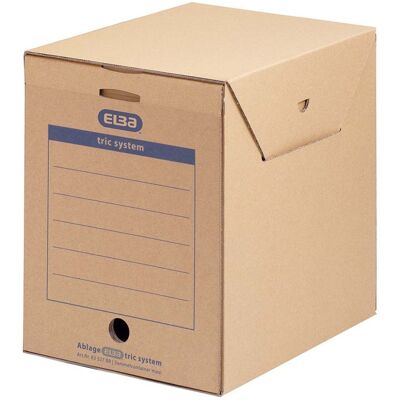 ELBA Sammelcontainer 'tric system maxi' mit Verschlusslasche, DIN A4, naturbraun ELBA Sammelcontainer 'tric system maxi' mit Verschlusslasche, DIN A4, naturbraun