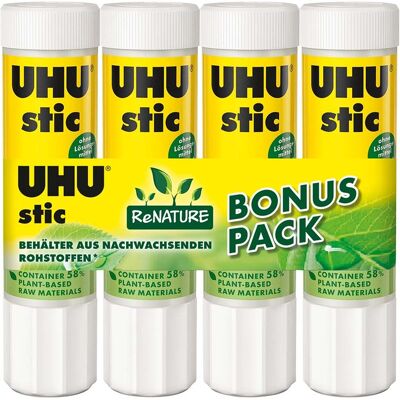 UHU Klebestift 'stic ReNature' Bonuspack 4 x 21 g UHU Klebestift 'stic ReNature' Bonuspack 4 x 21 g