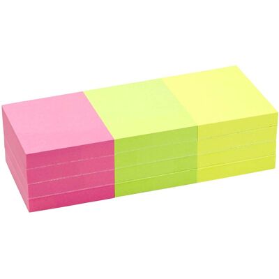 memo Haftnotizen 3 x 4 Blöcke á 80 Blatt 50 x 40 mm, FSC-zertifiziert gelb pink grün memo Haftnotizen 3 x 4 Blöcke á 80 Blatt 50 x 40 mm, FSC-zertifiziert gelb pink grün