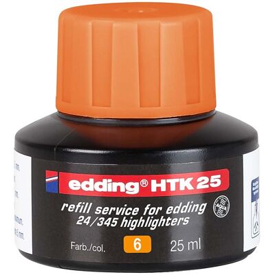 edding Nachfülltinte "HTK25" für Textmarker "24 EcoLine" orange edding Nachfülltinte "HTK25" für Textmarker "24 EcoLine" orange