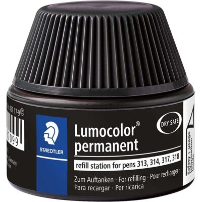 STAEDTLER Nachfülltinte für Universalstift "Lumocolor" permanent, schwarz STAEDTLER Nachfülltinte für Universalstift "Lumocolor" permanent, schwarz