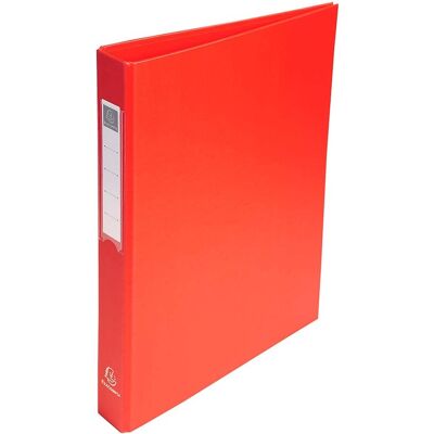 10 Exacompta Ringbücher aus kaschiertem Karton, DIN A4, 4 Ringe, RB 40 mm, rot 10 Exacompta Ringbücher aus kaschiertem Karton, DIN A4, 4 Ringe, RB 40 mm, rot