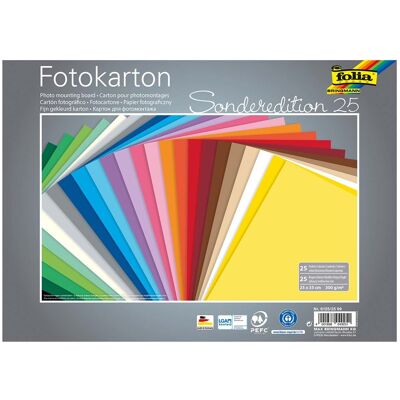 Folia Fotokarton - 300g/m² 25x35cm 25 Bögen Bunt Folia Fotokarton - 300g/m² 25x35cm 25 Bögen Bunt