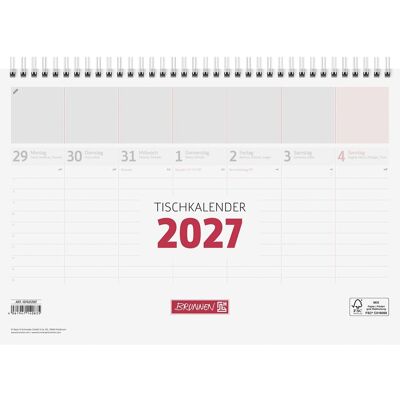 BRUNNEN Glocken Tischkalender DIN A4, FSC, (1 Woche - 1 Seite) 2027 BRUNNEN Glocken Tischkalender DIN A4, FSC, (1 Woche - 1 Seite) 2027