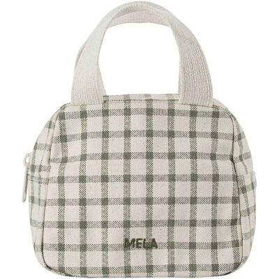 MELA Bio-Organizer-Tasche 'SHAILA' 1,5 l, greige/green grid print MELA Bio-Organizer-Tasche 'SHAILA' 1,5 l, greige/green grid print