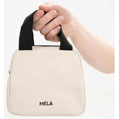 MELA Bio-Organizer-Tasche 'SHAILA' 1,5 l, greige/schwarz MELA Bio-Organizer-Tasche 'SHAILA' 1,5 l, greige/schwarz
