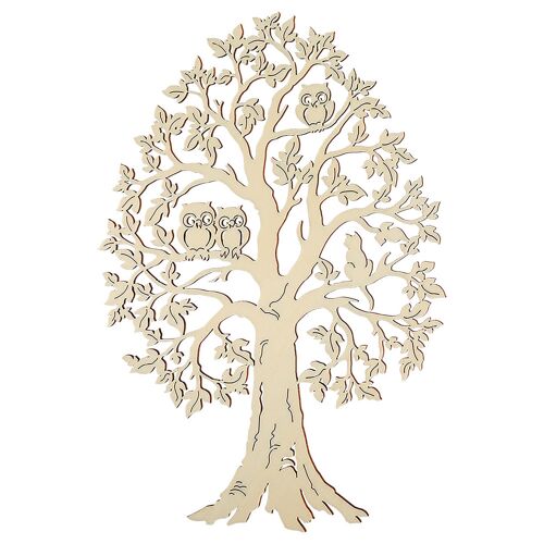 Fensterbild »Baum mit Eule«