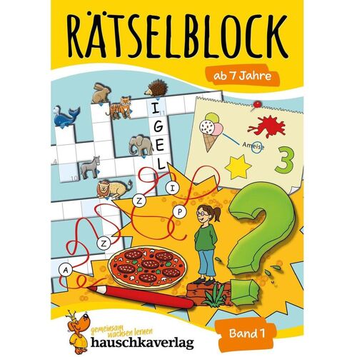 Hauschka Verlag GmbH Rätselblock ab 7 Jahre, Band 1, A5-Block