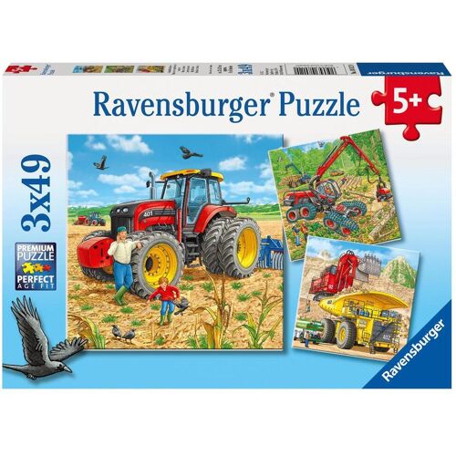 Ravensburger Spieleverlag Große Maschinen. Puzzle 3 x 49 Teile