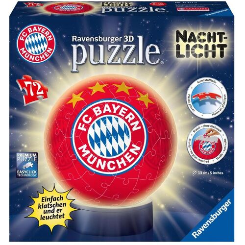 Ravensburger Spieleverlag Nachtlicht FC Bayern München 3D Puzzle-Ball 72 Teile