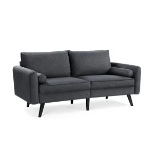 VASAGLE 3-Sitzer Sofa mit Bezug aus Leinenimitat, Grau
