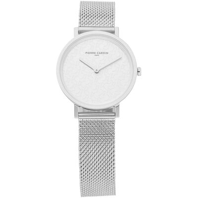 Pierre Cardin Damen Armband-Uhr analoge Quarz-Uhr mit Edelstahl-Armband 3ATM 31mm CBV.1508 Silber - weiblich - Size: One-Size Pierre Cardin Damen Armband-Uhr analoge Quarz-Uhr mit Edelstahl-Armband 3ATM 31mm CBV.1508 Silber - weiblich - Size: One-Size