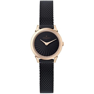 Pierre Cardin Damen Armband-Uhr schlichtes Ziffernblatt analoge Quarz-Uhr mit Edelstahl-Armband 3ATM 27mm CPI.2516 Schwarz/Gold - weiblich - Size: One-Size Pierre Cardin Damen Armband-Uhr schlichtes Ziffernblatt analoge Quarz-Uhr mit Edelstahl-Armband 3ATM 27mm CPI.2516 Schwarz/Gold - weiblich - Size: One-Size