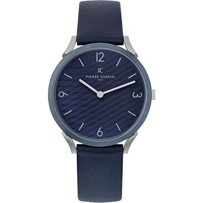 Pierre Cardin Herren Armband-Uhr analoge Quarz-Uhr mit Leder-Armband 3ATM 40mm CPI.2017 Dunkelblau/Silber - männlich - Size: One-Size Pierre Cardin Herren Armband-Uhr analoge Quarz-Uhr mit Leder-Armband 3ATM 40mm CPI.2017 Dunkelblau/Silber - männlich - Size: One-Size