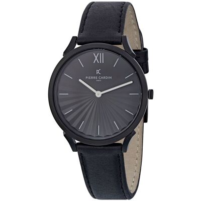 Pierre Cardin Damen Armband-Uhr schlichtes Ziffernblatt analoge Quarz-Uhr mit Leder-Armband 3ATM 40mm CPI.2006 Schwarz - weiblich - Size: One-Size Pierre Cardin Damen Armband-Uhr schlichtes Ziffernblatt analoge Quarz-Uhr mit Leder-Armband 3ATM 40mm CPI.2006 Schwarz - weiblich - Size: One-Size