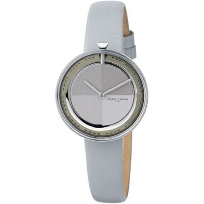 Pierre Cardin Damen Armband-Uhr modernes Ziffernblatt analoge Quarz-Uhr mit Leder-Armband 3ATM 32mm CMA.0005 Grau/Silber - weiblich - Size: One-Size Pierre Cardin Damen Armband-Uhr modernes Ziffernblatt analoge Quarz-Uhr mit Leder-Armband 3ATM 32mm CMA.0005 Grau/Silber - weiblich - Size: One-Size