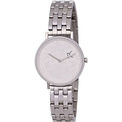 Pierre Cardin Damen Armband-Uhr mit Marken-Kürzel-Print analoge Quarz-Uhr 3ATM 31mm CBV.1539 Silber - weiblich - Size: One-Size Pierre Cardin Damen Armband-Uhr mit Marken-Kürzel-Print analoge Quarz-Uhr 3ATM 31mm CBV.1539 Silber - weiblich - Size: One-Size