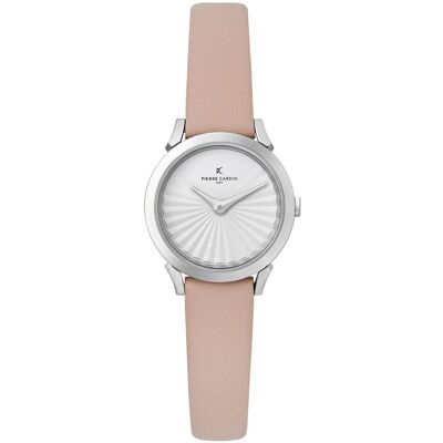 Pierre Cardin Damen Armband-Uhr Ziffernblatt analoge Quarz-Uhr mit Leder-Armband 3ATM 27mm CPI.2506 Rosa/Weiß/Silber - weiblich - Size: One-Size Pierre Cardin Damen Armband-Uhr Ziffernblatt analoge Quarz-Uhr mit Leder-Armband 3ATM 27mm CPI.2506 Rosa/Weiß/Silber - weiblich - Size: One-Size