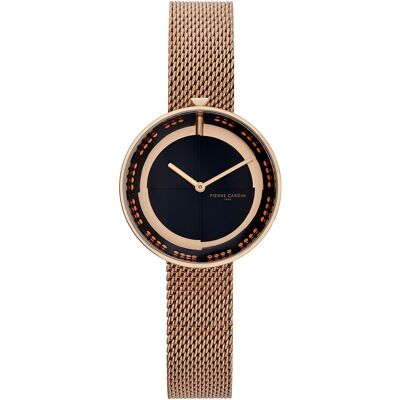 Pierre Cardin Damen Armband-Uhr modernes Ziffernblatt analoge Quarz-Uhr mit Edelstahl-Armband 3ATM 33mm CMA.0001 Rose-Gold/Schwarz - weiblich - Size: One-Size Pierre Cardin Damen Armband-Uhr modernes Ziffernblatt analoge Quarz-Uhr mit Edelstahl-Armband 3ATM 33mm CMA.0001 Rose-Gold/Schwarz - weiblich - Size: One-Size