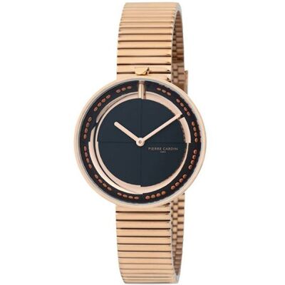 Pierre Cardin Damen Armband-Uhr zeitloses Ziffernblatt analoge Quarz-Uhr mit Edelstahl-Armband 3ATM 32mm CMA.0010 Rose-Gold/Schwarz - weiblich - Size: One-Size Pierre Cardin Damen Armband-Uhr zeitloses Ziffernblatt analoge Quarz-Uhr mit Edelstahl-Armband 3ATM 32mm CMA.0010 Rose-Gold/Schwarz - weiblich - Size: One-Size