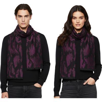 stylischer roberto cavalli Schal für Damen und Herren Halstuch aus reiner Wolle WOV06600003-02374 Schwarz/Rot - neutral - Size: One-Size stylischer roberto cavalli Schal für Damen und Herren Halstuch aus reiner Wolle WOV06600003-02374 Schwarz/Rot - neutral - Size: One-Size