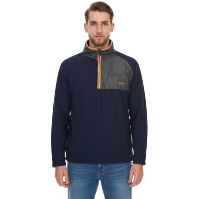 Denim Project Herren Teddy-Fleecejacke mit Brusttasche Fleece-Jacke DP-10023-127 578 Dunkelblau - männlich - Size: M Denim Project Herren Teddy-Fleecejacke mit Brusttasche Fleece-Jacke DP-10023-127 578 Dunkelblau - männlich - Size: M