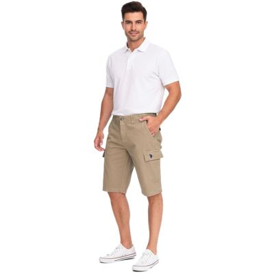 U.S. POLO ASSN. Herren Freizeit-Cargo Shorts leichte Freizeit-Short mit U.S. Polo Stickerei kurze Hose 143 68147 52661 123 Beige - männlich - Size: M U.S. POLO ASSN. Herren Freizeit-Cargo Shorts leichte Freizeit-Short mit U.S. Polo Stickerei kurze Hose 143 68147 52661 123 Beige - männlich - Size: M