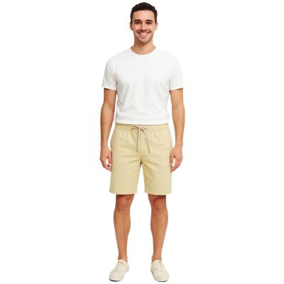 CASUAL FRIDAY Sigge Herren Freizeit-Bermuda Chino-Hose mit Gummibund Baumwoll-Shorts kurze Hose 20505130 131008 Beige - männlich - Size: S CASUAL FRIDAY Sigge Herren Freizeit-Bermuda Chino-Hose mit Gummibund Baumwoll-Shorts kurze Hose 20505130 131008 Beige - männlich - Size: S