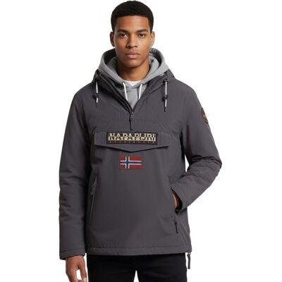 NAPAPIJRI Rainforest Pocket 2 wasserabweisende Anorak-Jacke Winter-Jacke NP0A4GMDH981 Dunkel-Grau - männlich - Size: L NAPAPIJRI Rainforest Pocket 2 wasserabweisende Anorak-Jacke Winter-Jacke NP0A4GMDH981 Dunkel-Grau - männlich - Size: L