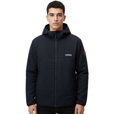 NAPAPIJRI A-Biois atmungsaktive Softshell-Jacke Herren Übergangs-Jacke mit Kapuze NP0A88TN1761 Dunkel-Blau - männlich - Size: L NAPAPIJRI A-Biois atmungsaktive Softshell-Jacke Herren Übergangs-Jacke mit Kapuze NP0A88TN1761 Dunkel-Blau - männlich - Size: L